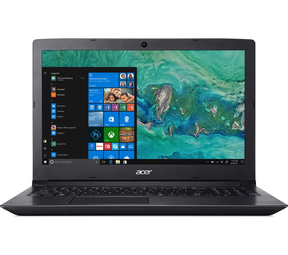 ACER Aspire 3 A315-42 15.6" AMD Ryzen 3 Laptop - 128 GB SSD, Black, Black