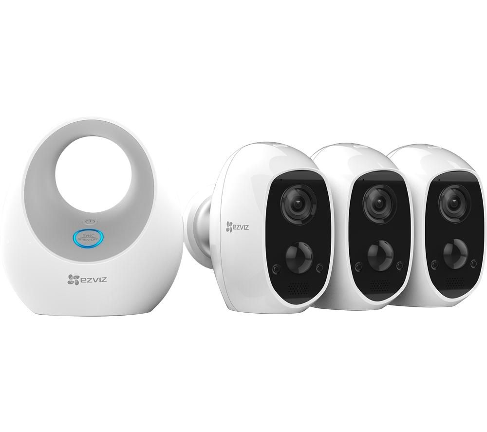 EZVIZ C3A Full HD WiFi Security Camera Triple Pack with W2D Base Station