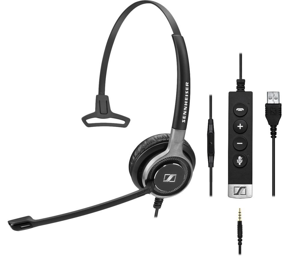 SENNHEISER Century SC 635 USB Headset - Black & Silver, Black,Silver/Grey