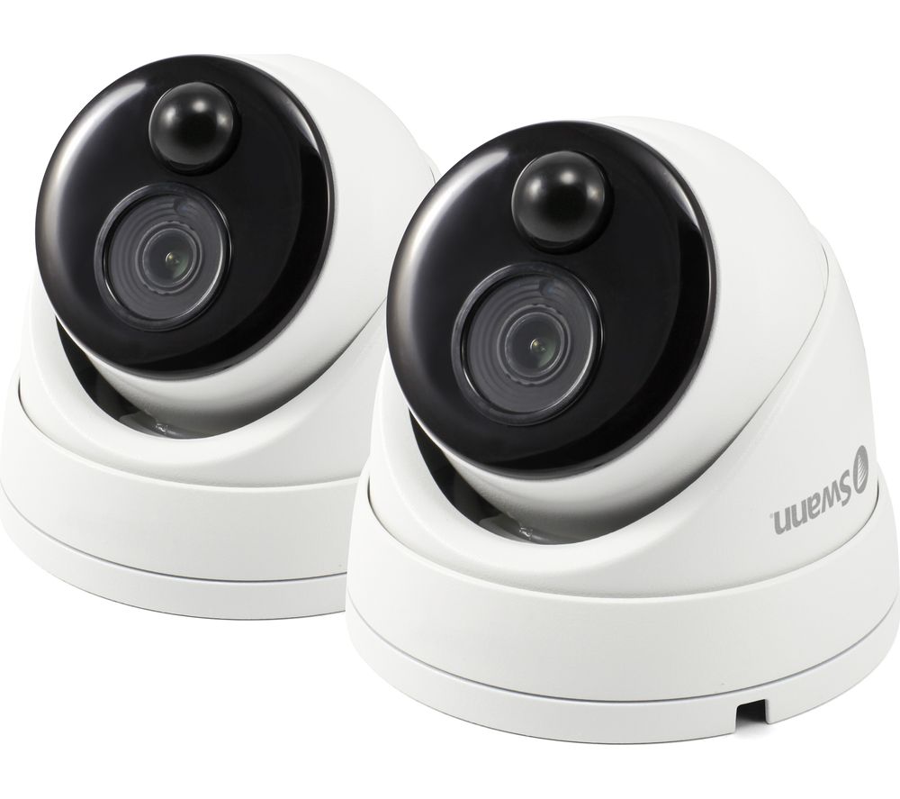 SWANN SWPRO-1080MSDPK2-EU Full HD 1080p Add-On Security Cameras - 2 Cameras, White