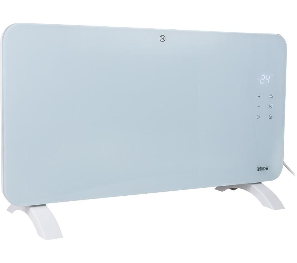 PRINCESS 341501 Smart Glass Panel Heater - White, White