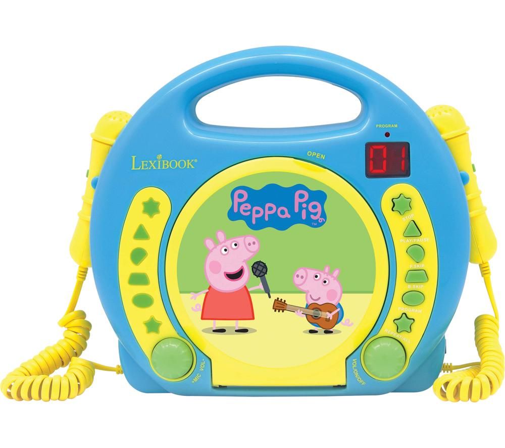 LEXIBOOK Peppa Pig CD Player with Microphones