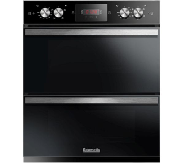 BAUMATIC BODM754B Electric Double Oven - Black, Black