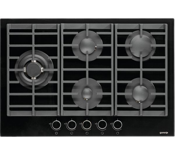 GORENJE GW761UX Gas Hob - Stainless Steel, Black