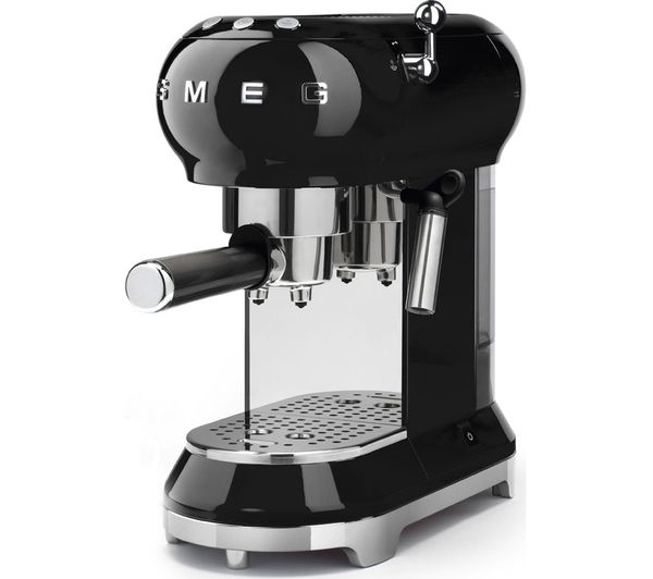 SMEG ECF01BLUK Coffee Machine - Black, Black