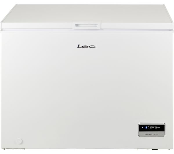 LEC CF300L Chest Freezer - White, White