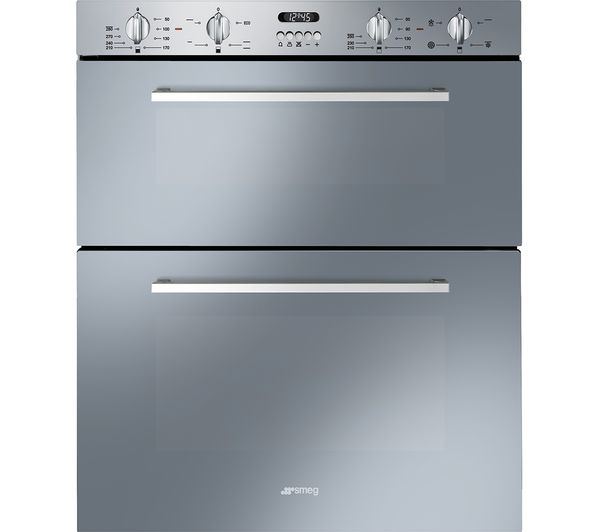 SMEG DUSF44X Electric Built-Under Double Oven - Stainless Steel, Stainless Steel