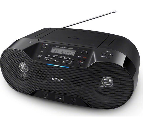 SONY ZSRS70BTB DAB/FM Bluetooth Boombox - Black, Black