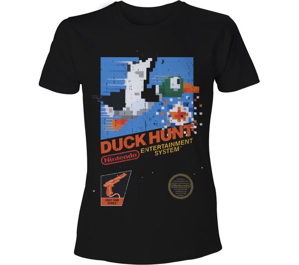 NINTENDO Duck Hunt T-Shirt - Large, Black, Black