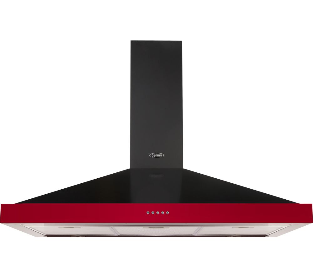 BELLING Classic 90 Chimney Cooker Hood - Jalapeno Red, Red