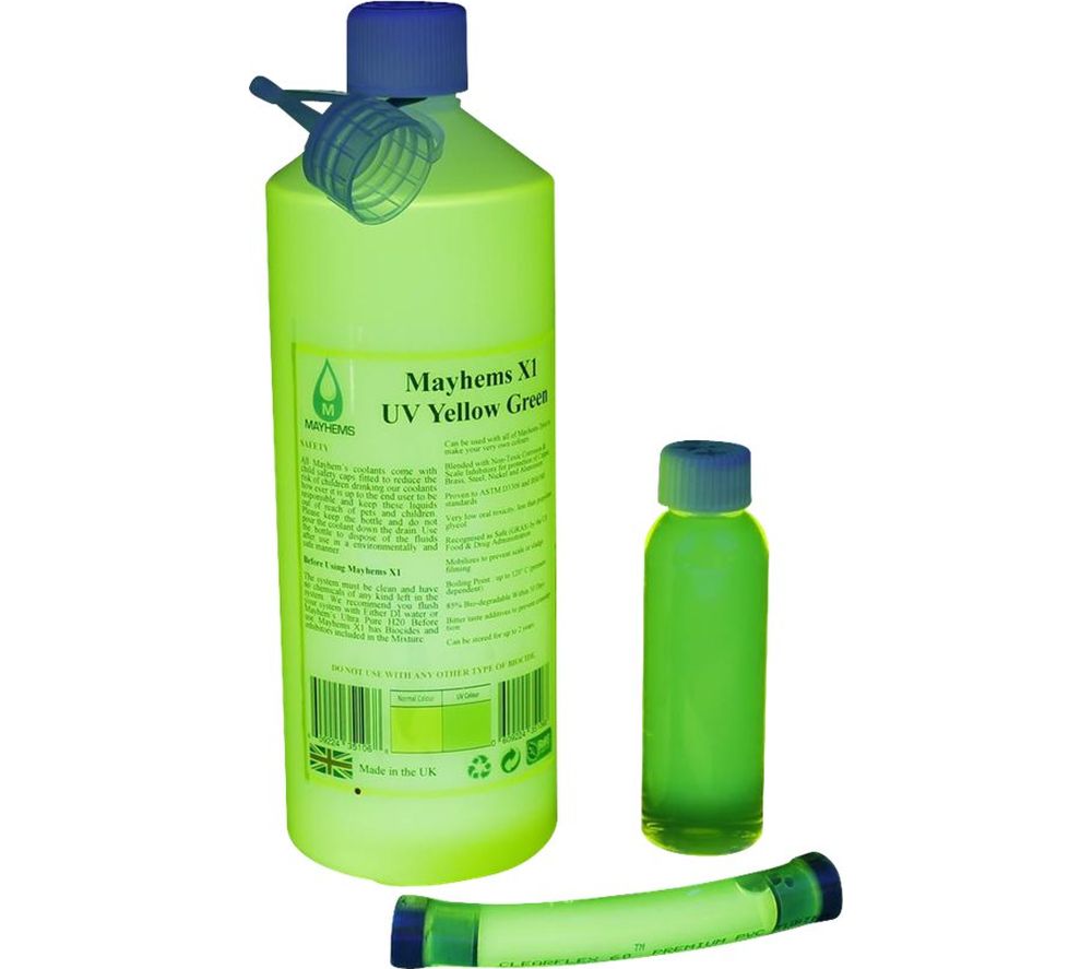 MAYHEMS X1 Premixed 1 Litre Watercooling Fluid - Yellow/Green, Green,Yellow