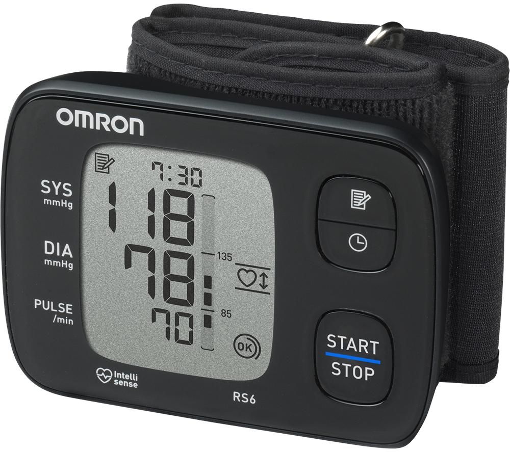 OMRON RS6 Wrist Blood Pressure Monitor - Black, Black