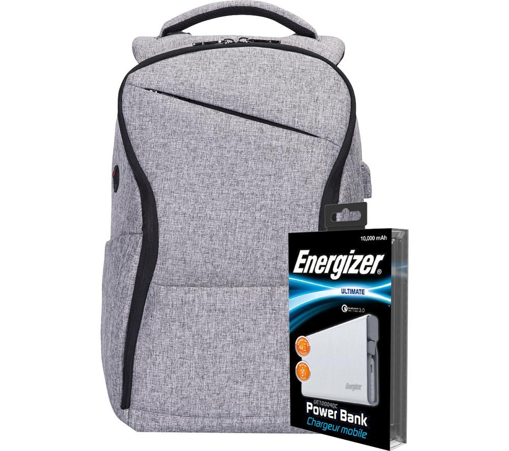 ENERGIZER EPB005 Backpack with Power Bank - Grey, Grey
