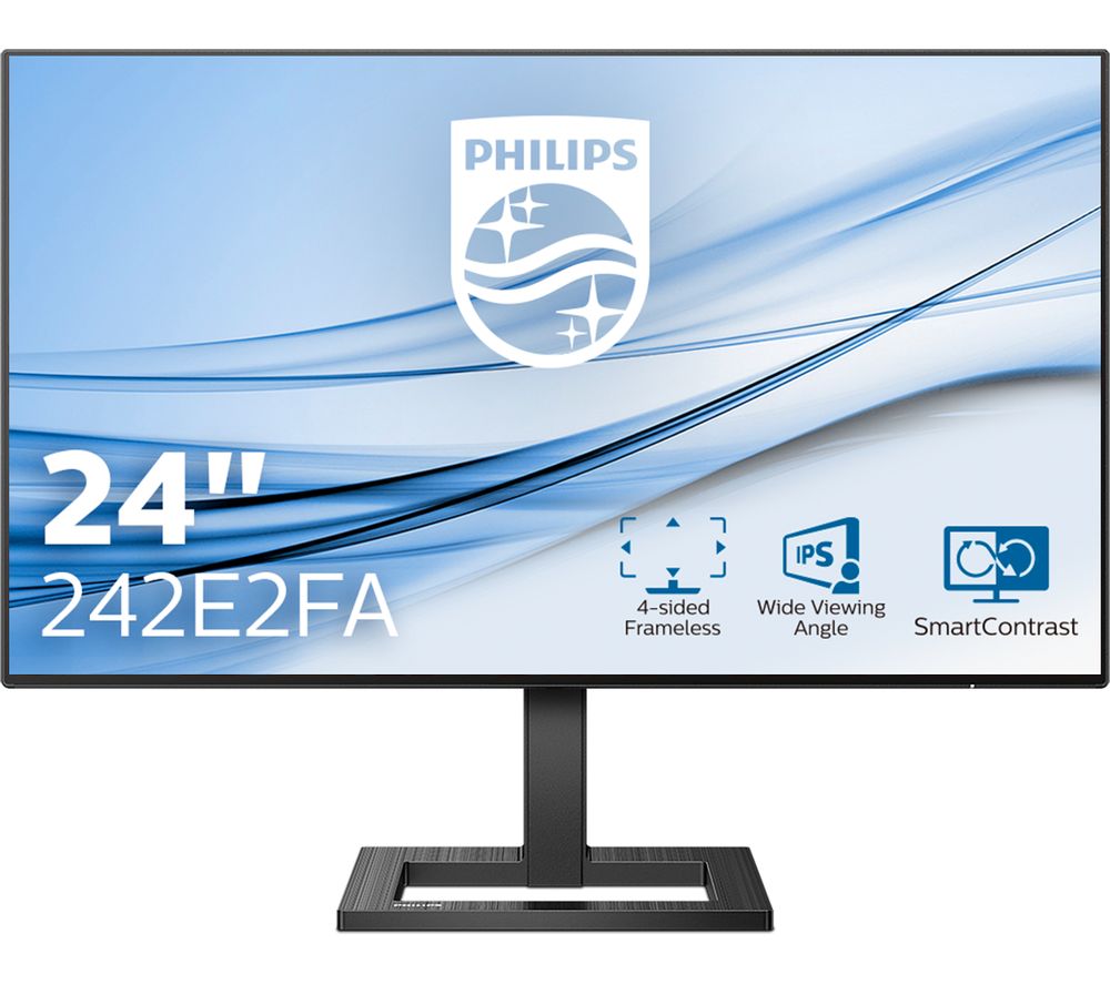PHILIPS 242E2FA Full HD 24" LCD Monitor - Black, Black