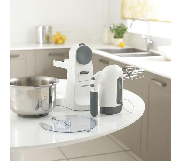 KENWOOD HM680 Chefette Hand Mixer with Bowl - White & Grey, White