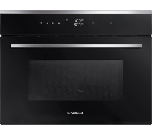 RANGEMASTER RMB45MCBL/SS Built-in Combination Microwave - Black & Stainless Steel, Stainless Steel