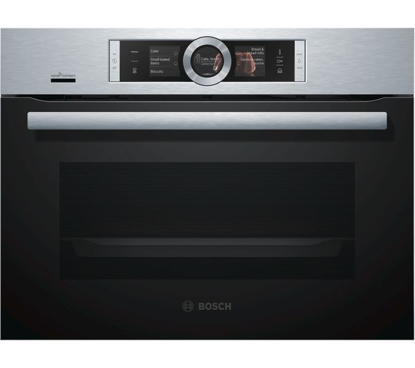 BOSCH Serie 8 CSG656BS6B Compact Electric Steam Smart Oven - Stainless Steel, Stainless Steel