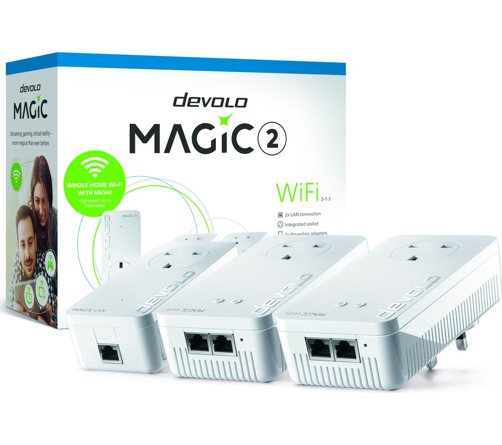 DEVOLO 8393 Magic 2 WiFi Powerline Adapter Kit - Triple Pack