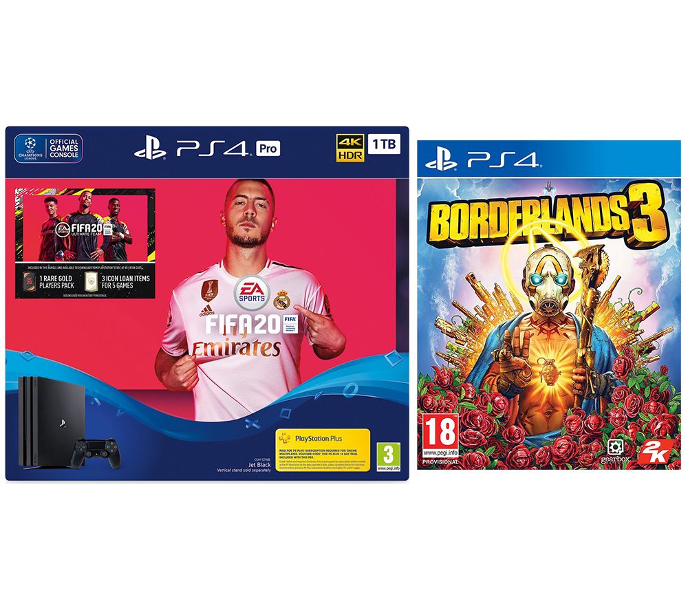 SONY PlayStation 4 Pro, FIFA 20 & Borderlands 3 Bundle - 1 TB
