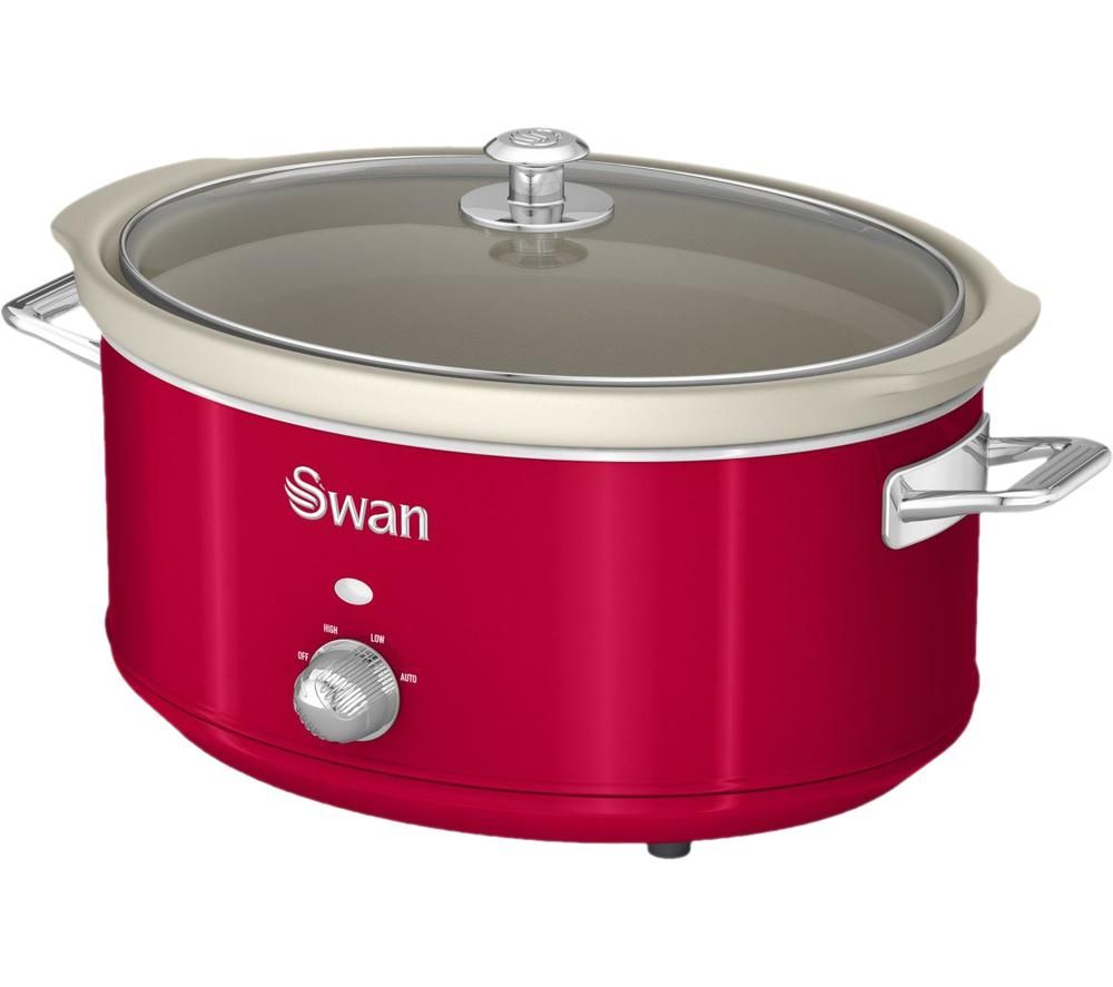 SWAN Retro SF17031RN Slow Cooker - Red, Red