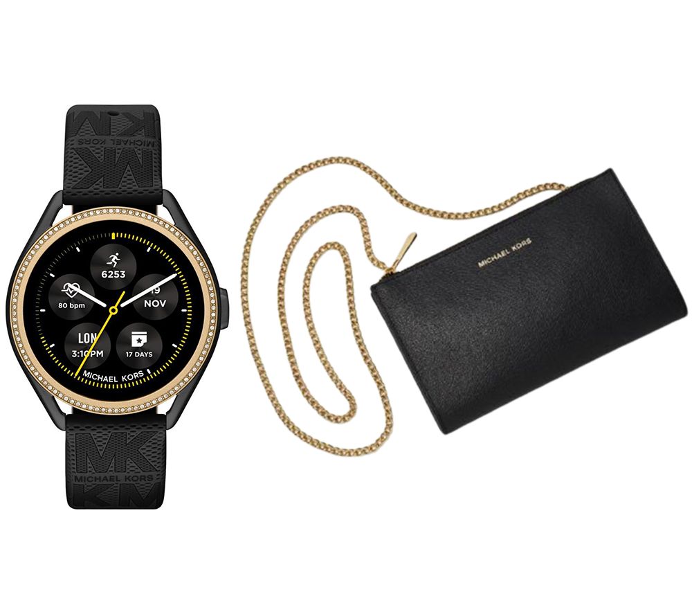 MICHAEL KORS MKGO Gen 5E MKT5118 Smartwatch & Mini Messenger Bag Bundle