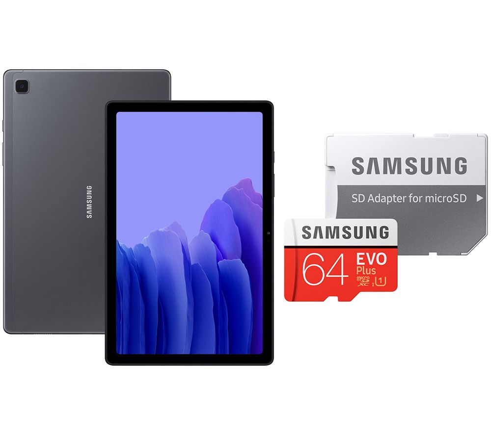 SAMSUNG Galaxy Tab A7 10.4" Tablet & 64 GB microSD Memory Card Bundle - 32 GB, Grey, Grey