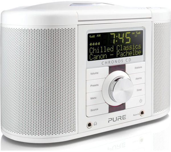 PURE Chronos CD Series II DAB/FM Radio - White, White