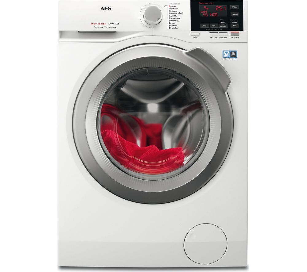 AEG ProSense L6FBG942R Washing Machine - White, White