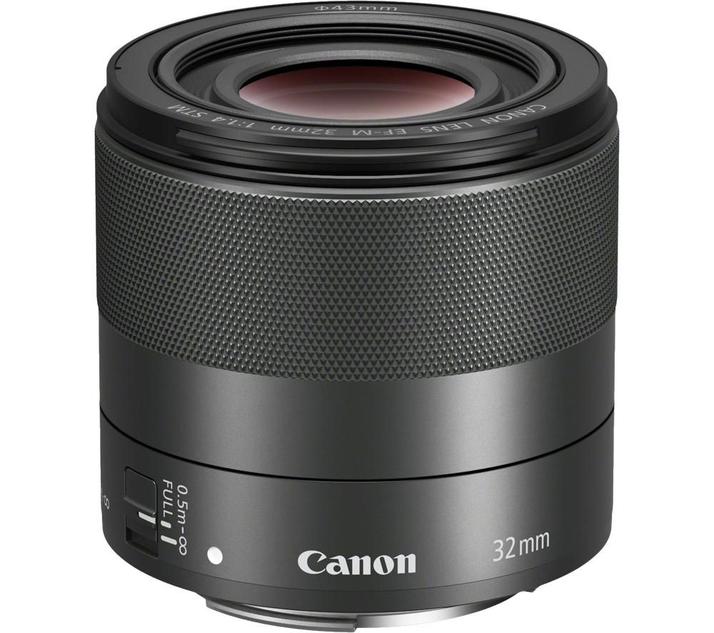CANON EF-M 32 mm f/1.4 STM Standard Lens - Black, Black