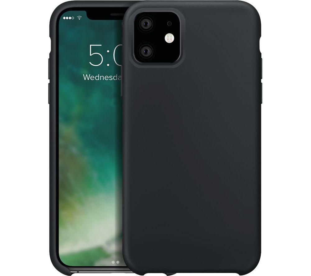 XQISIT iPhone 11 Silicone Case - Black, Black