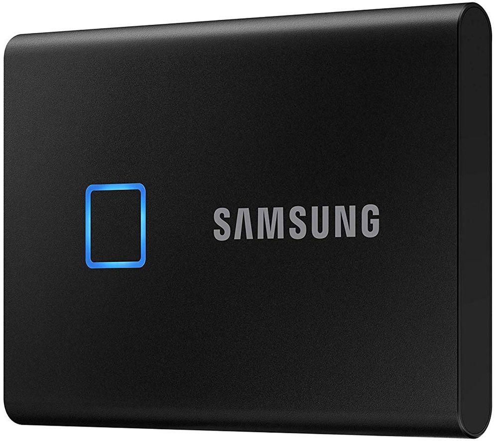 SAMSUNG T7 Touch External SSD - 1 TB, Black, Black