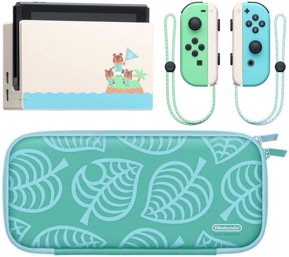 NINTENDO Switch - Animal Crossing: New Horizons Edition & Carrying Case Bundle