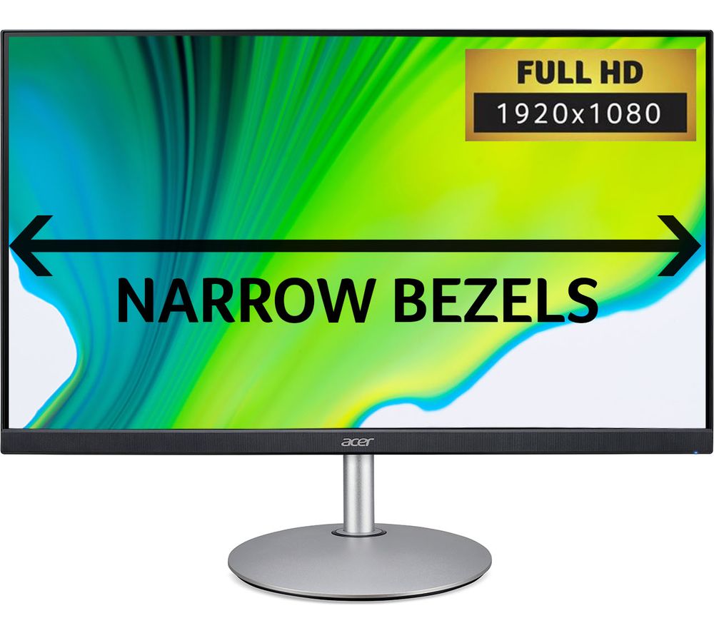 ACER CB242Y Full HD 23.8" IPS LCD Monitor - Silver & Black, Silver
