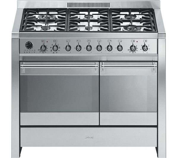 SMEG A2-8 100 cm Dual Fuel Range Cooker - Stainless Steel, Stainless Steel