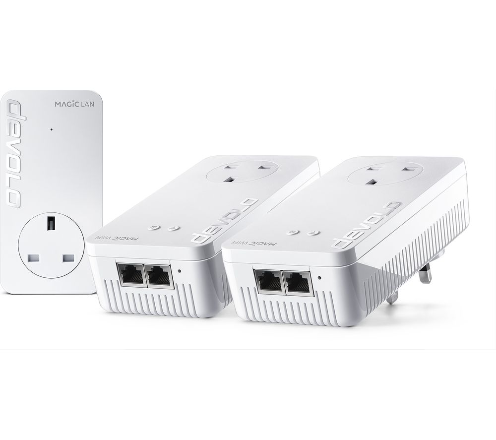 DEVOLO Magic 1 8369 WiFi Powerline Adapter Kit - Triple Pack, White