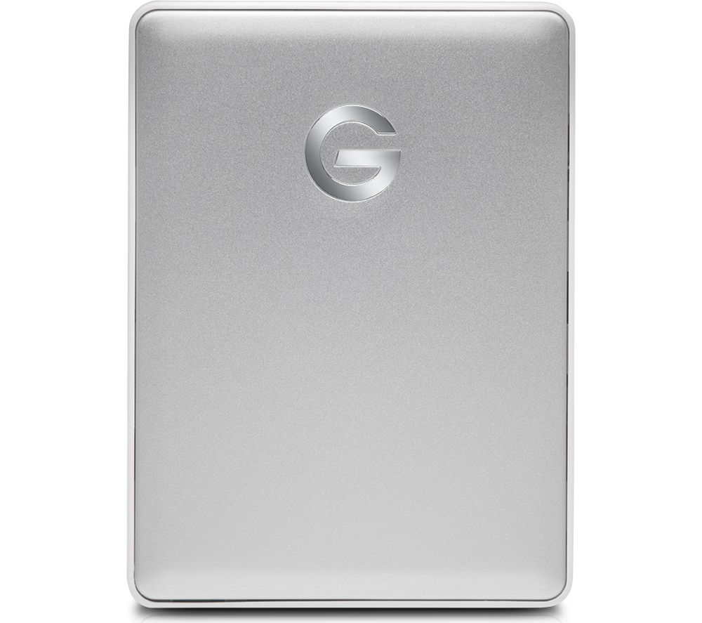 G-TECHNOLOGY G-DRIVE Mobile Portable Hard Drive - 4 TB, Silver, Silver