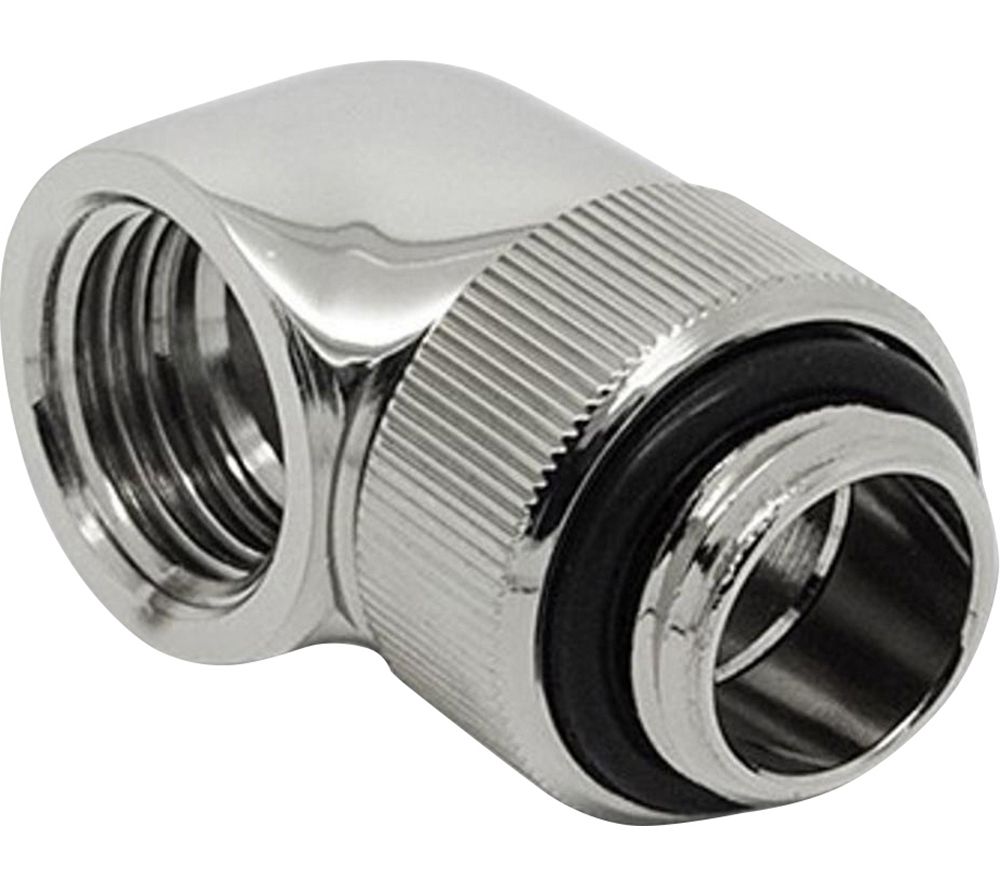 EK COOLING EK-AF Angled 90 Degrees Fitting Adapter - Silver, Silver