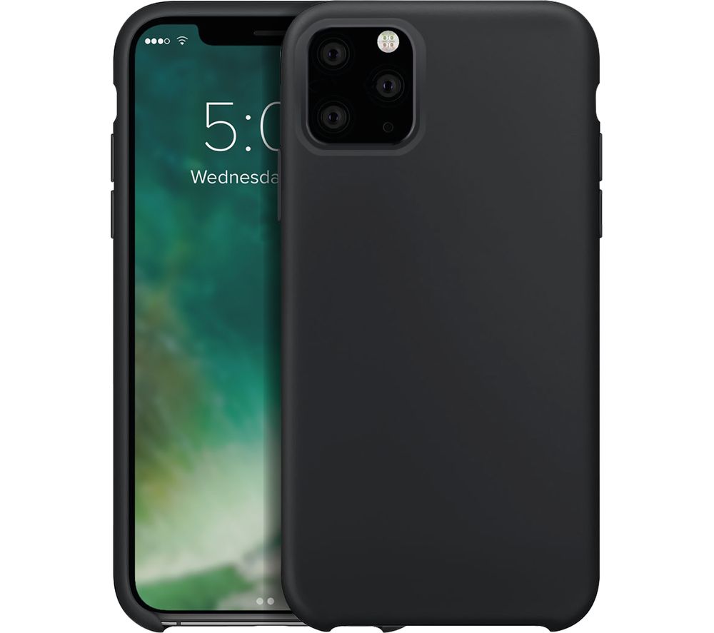 XQISIT iPhone 11 Pro Max Silicone Case - Black, Black