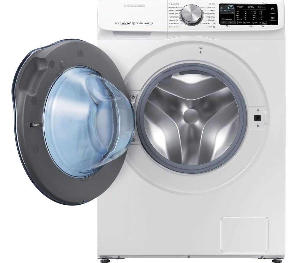 SAMSUNG ecobubble WD10N645RAW WiFi-enabled 10 kg Washer Dryer - White, White