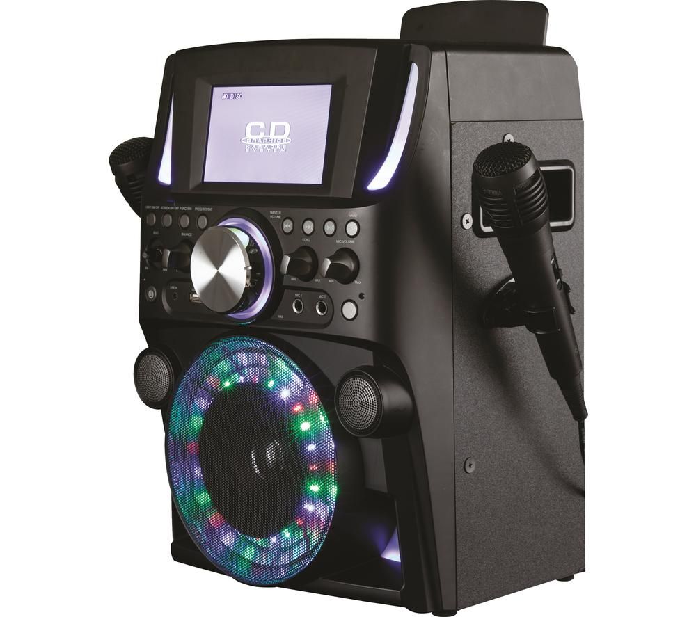 AKAI A58084 Bluetooth Karaoke System - Black, Black