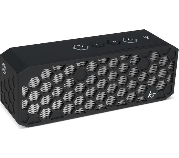 Kitsound Hive 2+ Portable Bluetooth Speaker - Black, Black