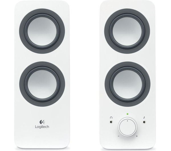 LOGITECH Z200 2.0 PC Speakers - White, White
