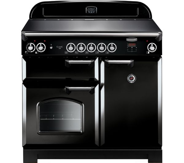 Rangemaster Classic 100 cm Electric Induction Range Cooker - Black & Chrome, Black