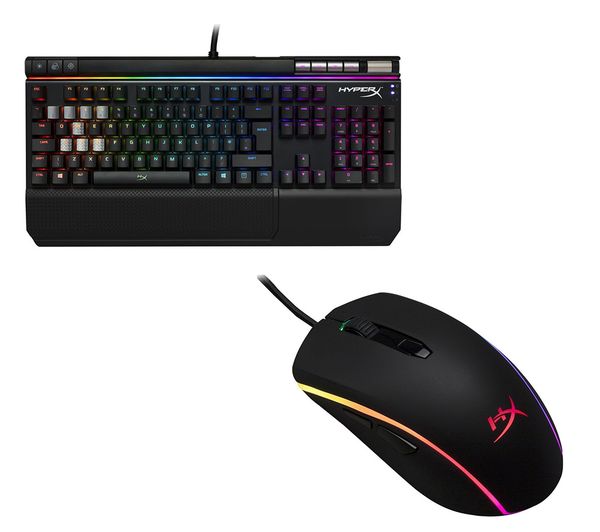 HYPERX Alloy Elite RGB Mechanical Gaming Keyboard & Pulsefire Surge RGB Optical Gaming Mouse Bundle, Red