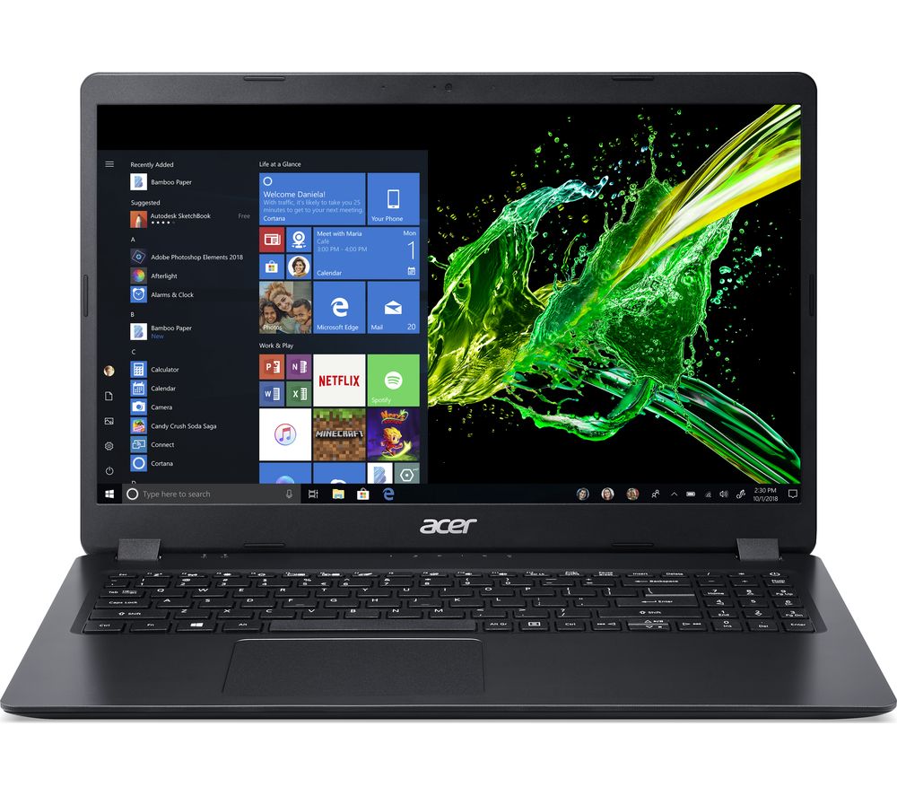 ACER Aspire 3 A315-54 15.6" Intelu0026regCore i3 Laptop - 1 TB HDD, Black, Black