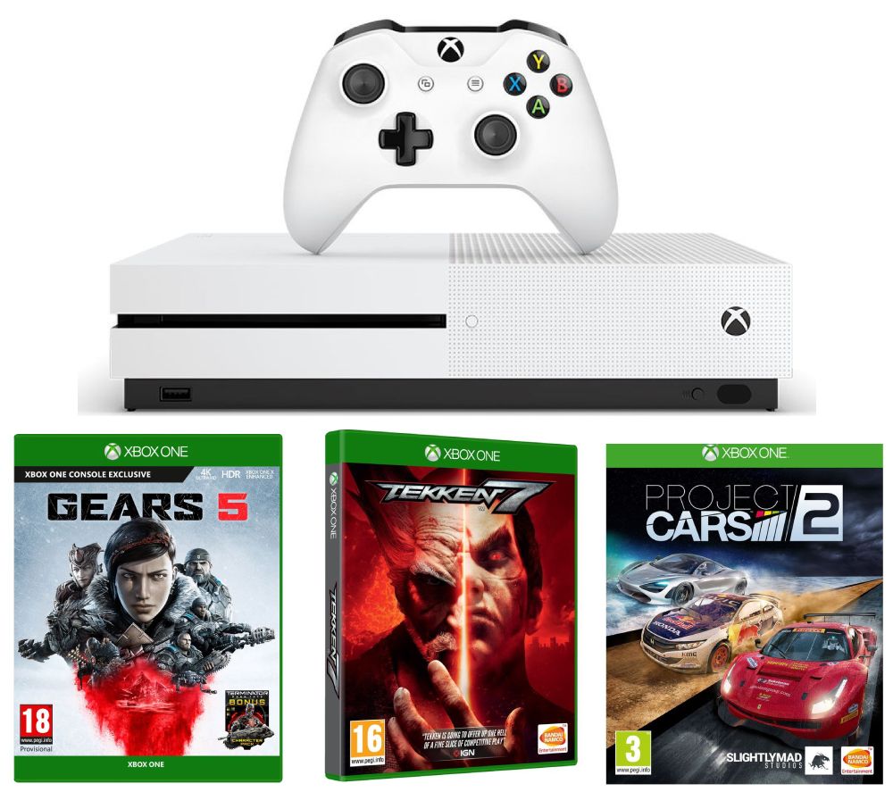 MICROSOFT Xbox One S, Gears 5, Tekken 7 & Project Cars 2 Bundle