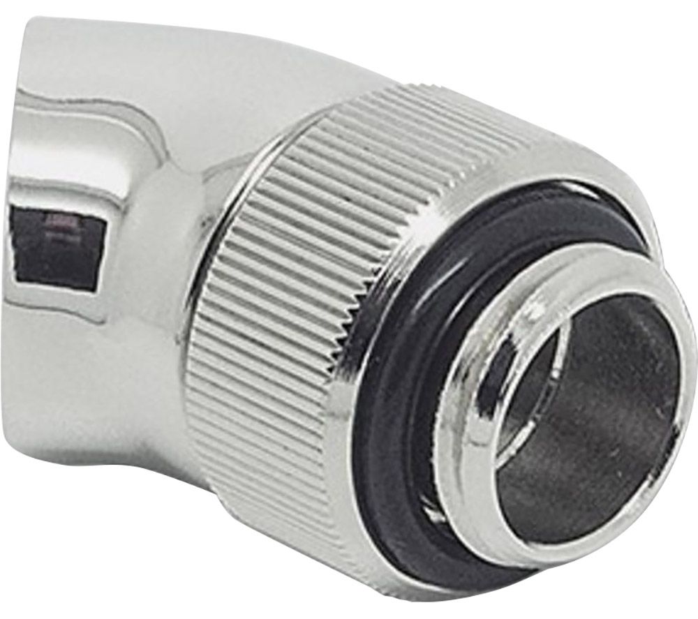 EK COOLING EK-AF Angled 45 Degrees Fitting Adapter - Silver, Silver