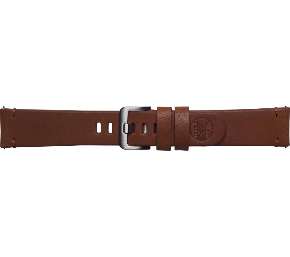 SAMSUNG Essex Classic Leather 22 mm Galaxy Watch Band - Brown, Medium, Brown