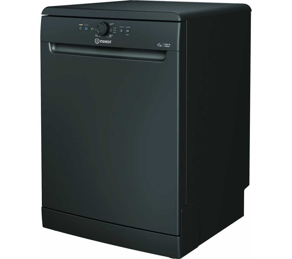INDESIT DFE 1B19 B UK Full-Size Dishwasher - Black, Black