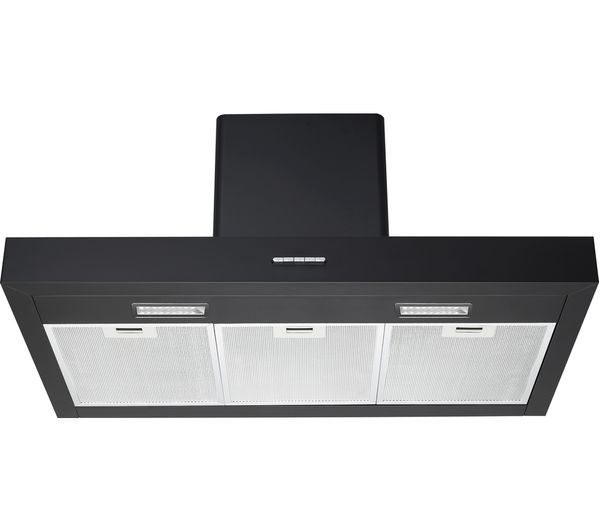 LOGIK Black Box L90CHDB17 Chimney Cooker Hood - Black, Black